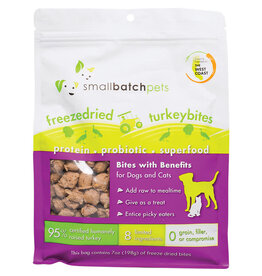 Small Batch SmallBatch Freeze Dried Raw Turkey Recipe Small Bites For Dogs & Cats 7oz