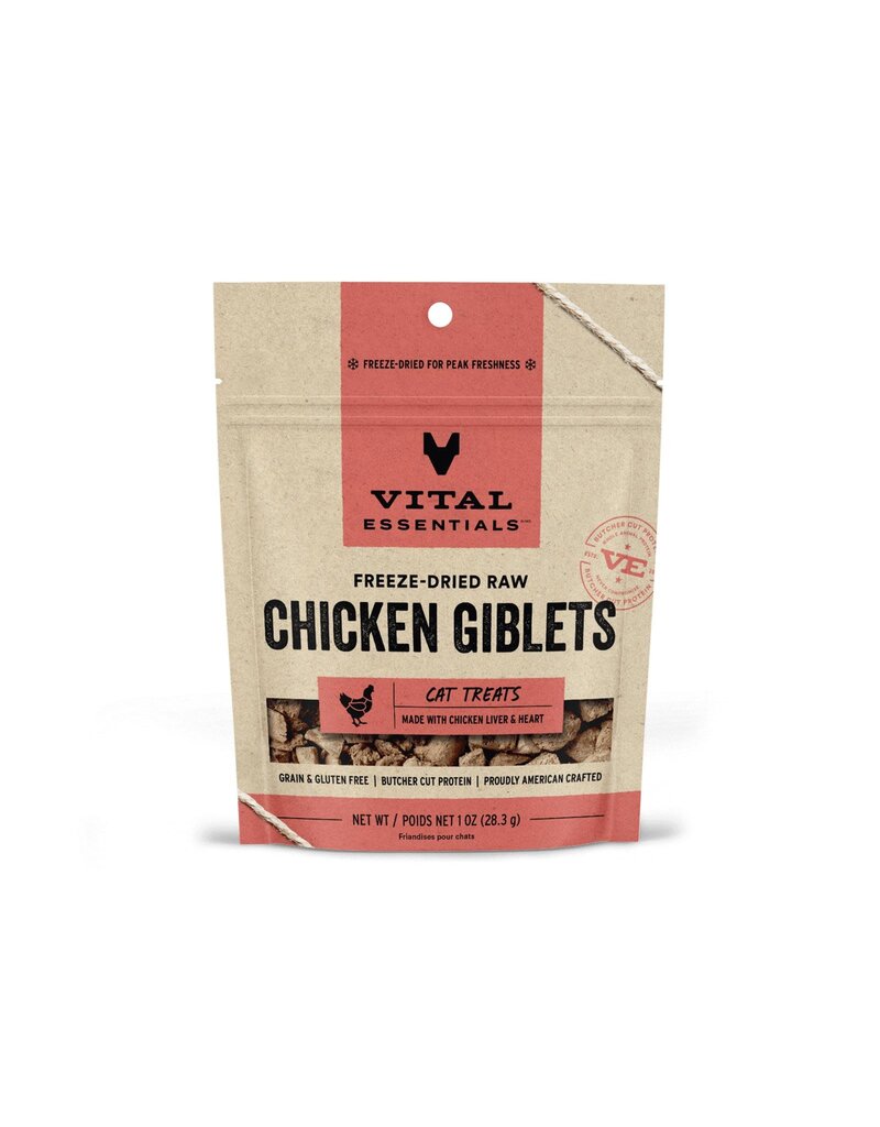 Vital Essentials Vital Essentials Freeze-Dried Chicken Giblets Cat Treats 1 oz