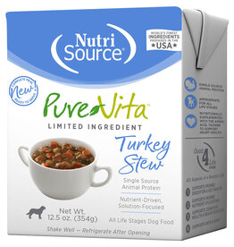 Nutrisource NutriSource Pure Vita Turkey Stew Wet Dog Food 12.5 oz