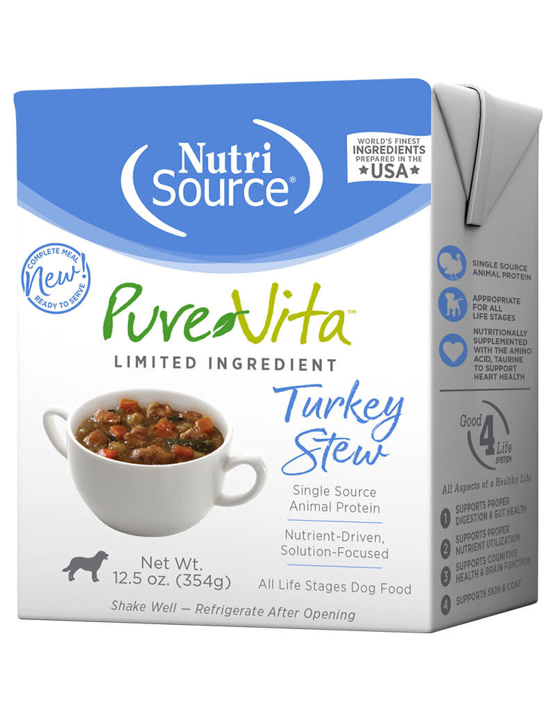 Nutrisource NutriSource Pure Vita Turkey Stew Wet Dog Food 12.5 oz