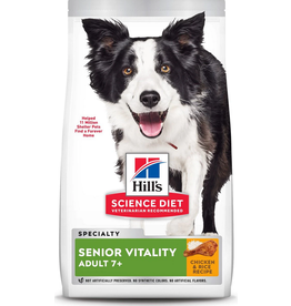 Hill's Science Hill's Science Diet Dry Dog Food, Adult 7+, Youthful Vitality, Chicken & Rice Recipe, 3.5 LB Bag (10772)