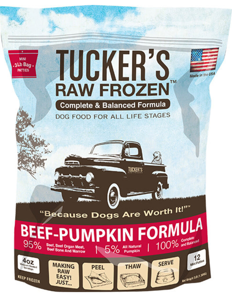 Tucker's Tucker's Beef & Pumpkin Frozen Raw Dog Food 3LB