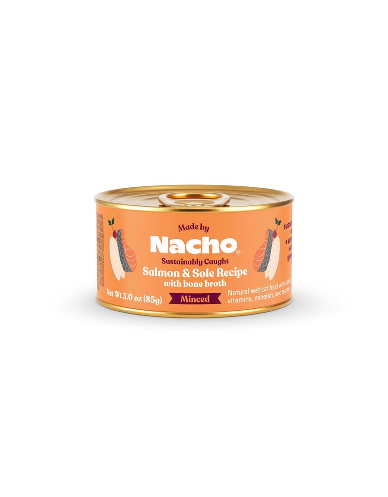 Made By Nacho Minced Salmon & Sole with Bone Broth Cat 24 /3 oz