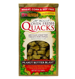 K9 Granola Factory K9 Granola Quacks, Peanut Butter Blast Recipe Dog Treats, 10oz