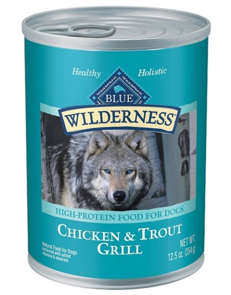 BB BLUE BUFFALO  dc wilderness trout chicken grill 12.5oz/12