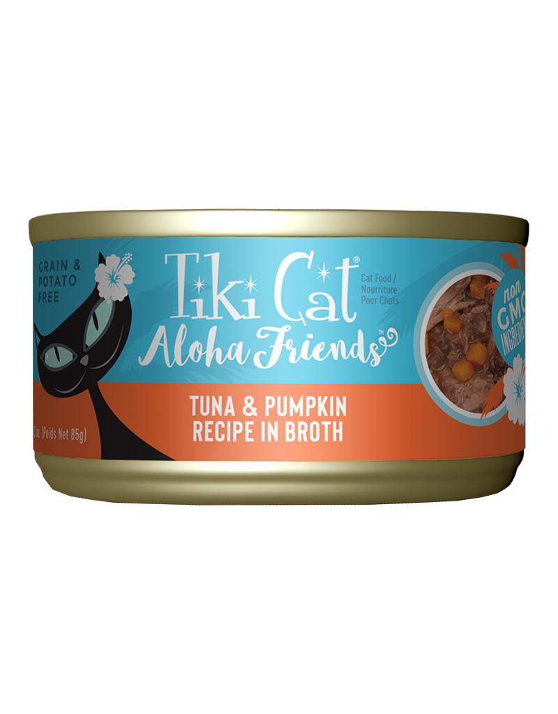 Tiki Cat TIKI CAT ALOHA FRIENDS CANNED CAT FOOD TUNA W/PUMPKIN 12/ 3 OZ.