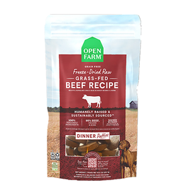 Open Farm Open Farm Grass-Fed Beef Freeze-Dried Raw Patties Dog Food  10.5 oz