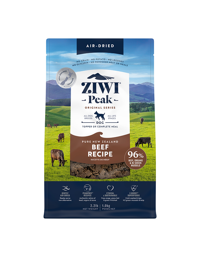 Ziwi Peak Ziwi Peak Beef Recipe Air Dried Dog Food 2.2LB