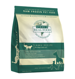 Steve's Real Food Frozen Raw Lamu Nuggets For Dogs & Cats 5LB