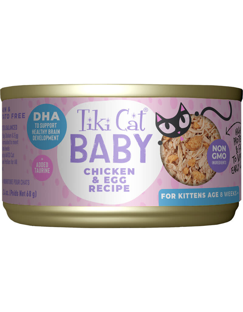 Weruva Tiki Cat Baby Chicken & Egg Canned Kitten Food 2.4oz