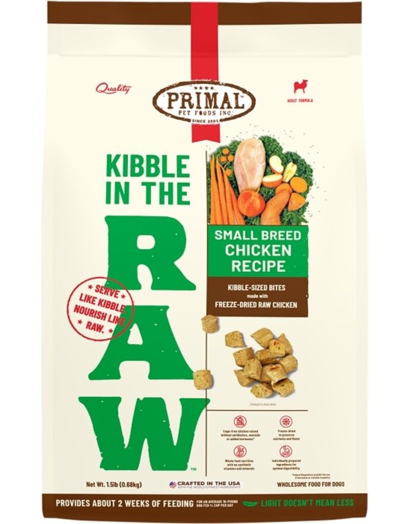 Primal Primal Kibble In The Raw Chicken Recipe Small Breed Dog Food 1.5LB