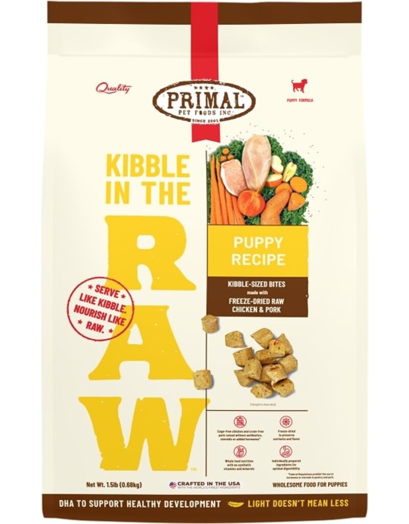 Primal Primal Kibble In The Raw Chicken & Pork Recipe Puppy Food 1.5LB