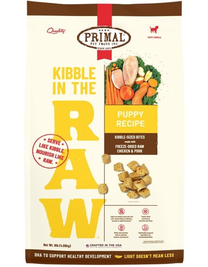Primal Primal Kibble In The Raw Chicken & Pork Puppy Food 9LB