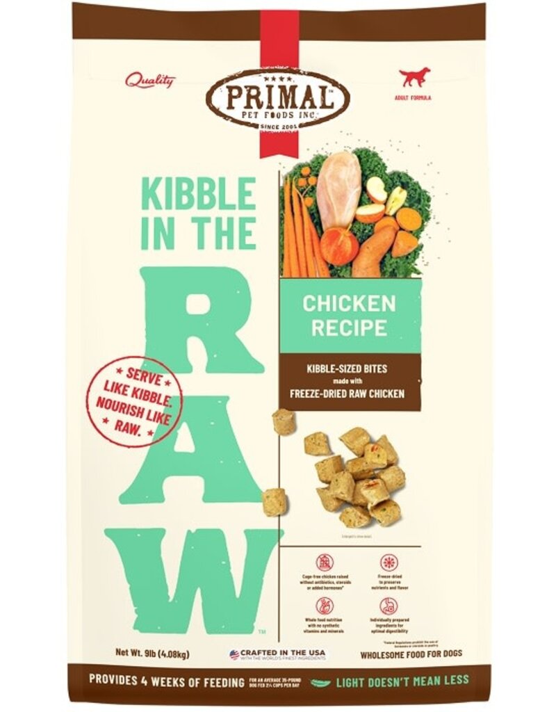 Primal Primal Kibble In The Raw Chicken Recipe Dog Food 9LB
