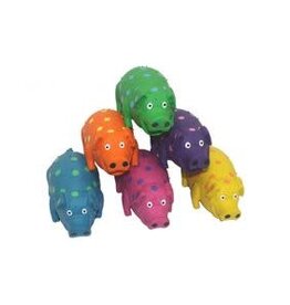 Multipet Multipet Latex Polka Dot Globlet Pig Dog Toy Color Varies