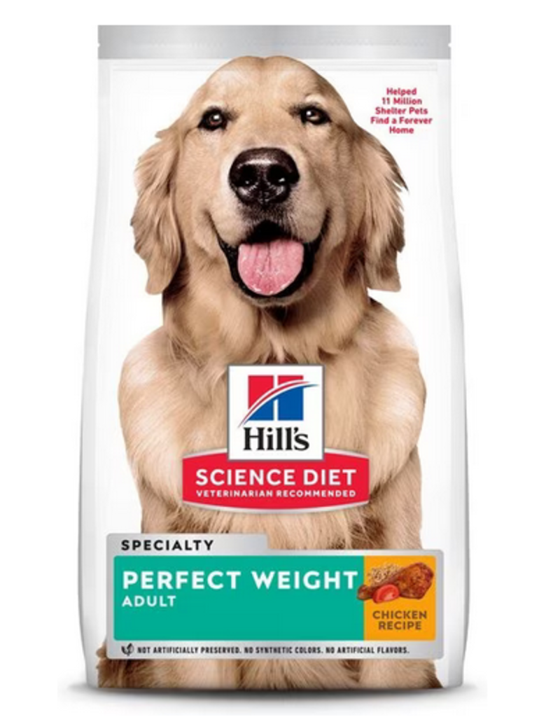 Hill's Science Hill's Science Diet Adult Perfect Weight Dry Dog Food, Chicken Recipe, 25 lb Bag (607827)