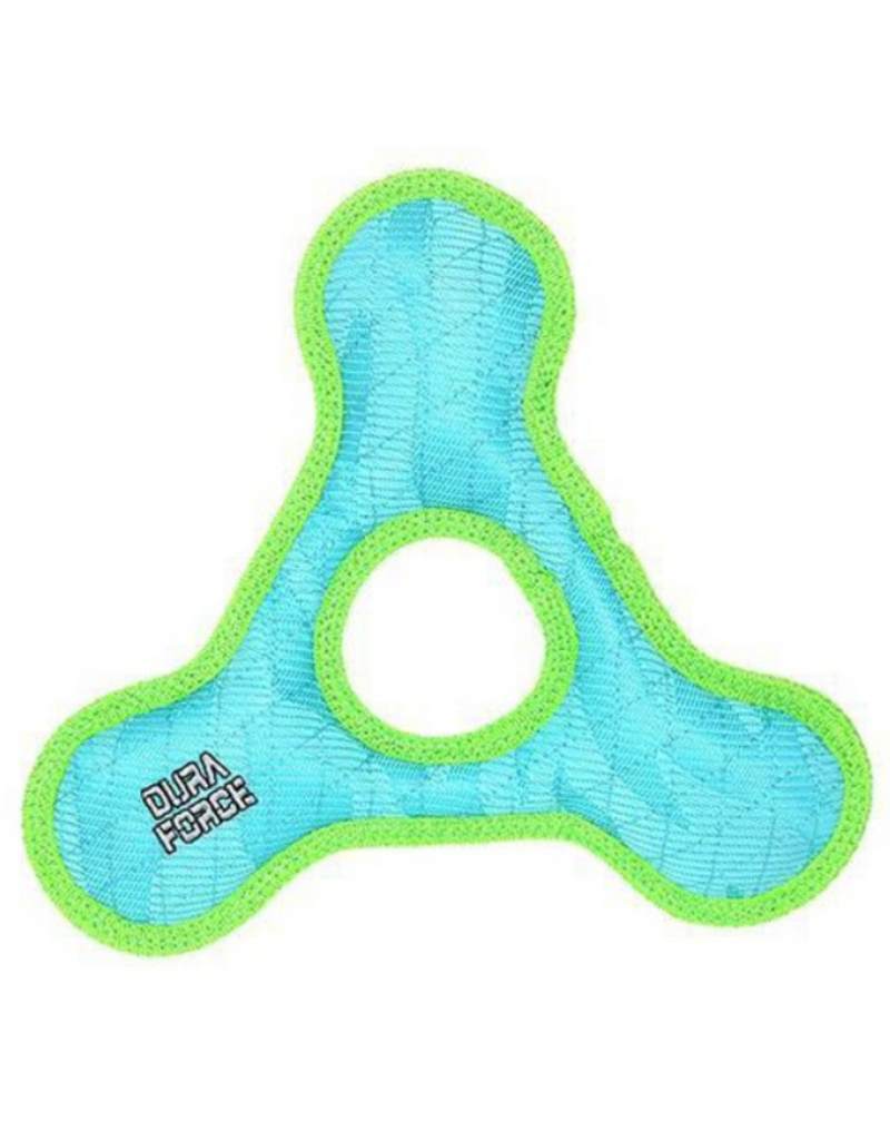 DuraForce Triangle Ring- Blue, Durable, Squeaky Dog Toy