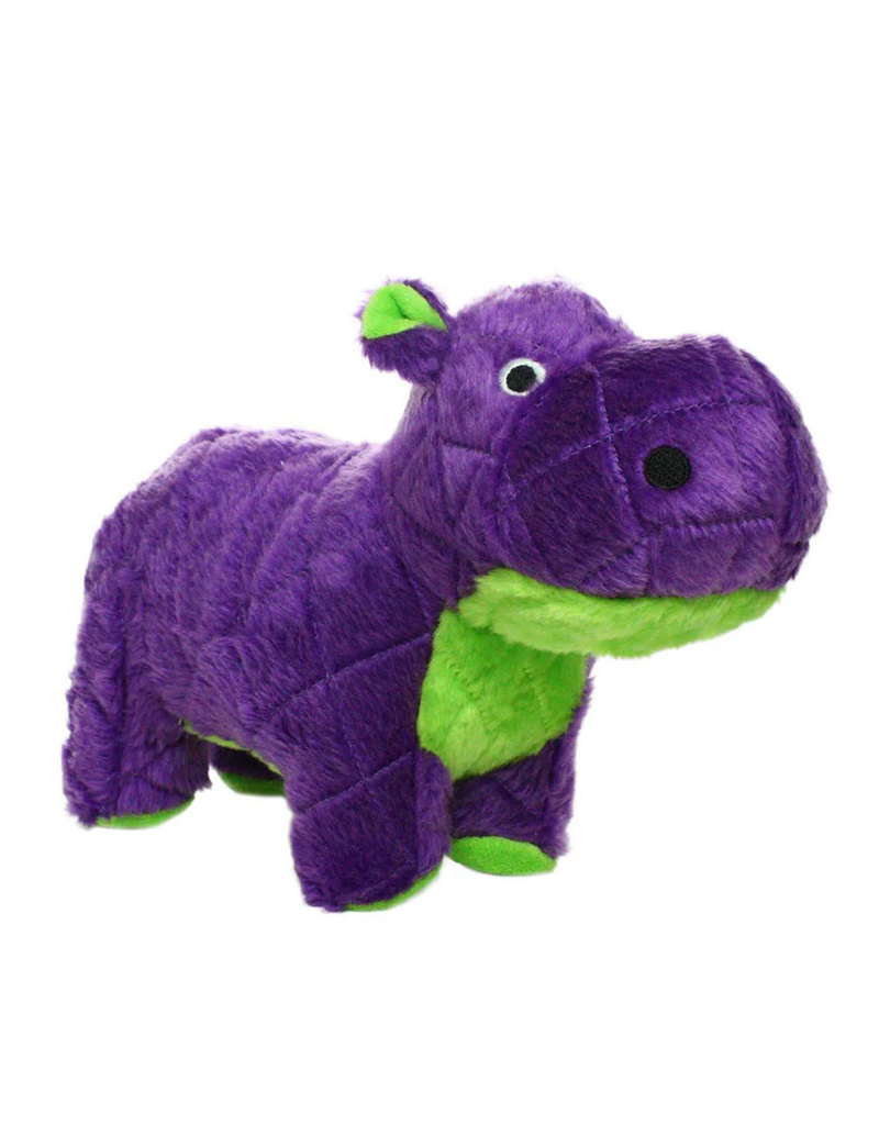 Mighty Safari Hippo- Purple, Plush, Squeaky Dog Toy