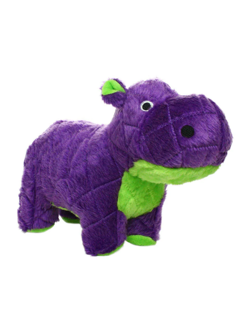 Tuffy's Mighty Safari Hippo- Purple, Plush, Squeaky Dog Toy