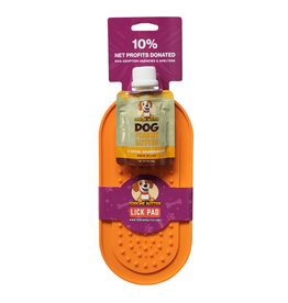Poochie Butter 2oz Dog Peanut Butter Squeeze Pack with Lick Mat