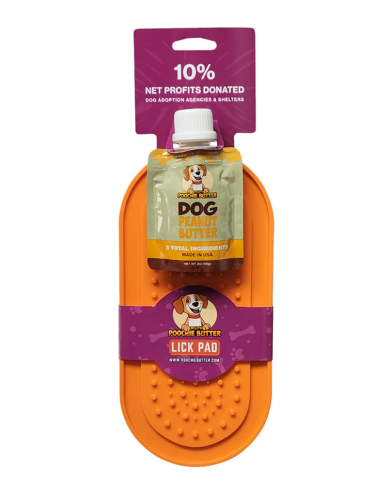 Poochie Butter Poochie Butter 2oz Dog Peanut Butter Squeeze Pack with Lick Mat
