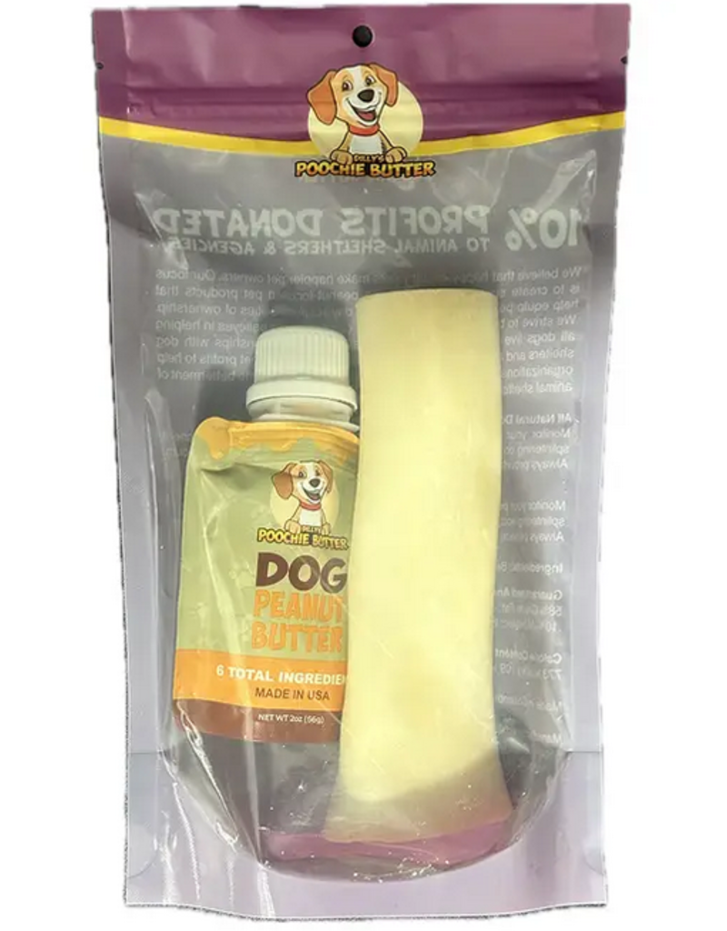 Poochie Butter Poochie Butter 2oz Dog Peanut Butter Squeeze Pack with Marrow Bone