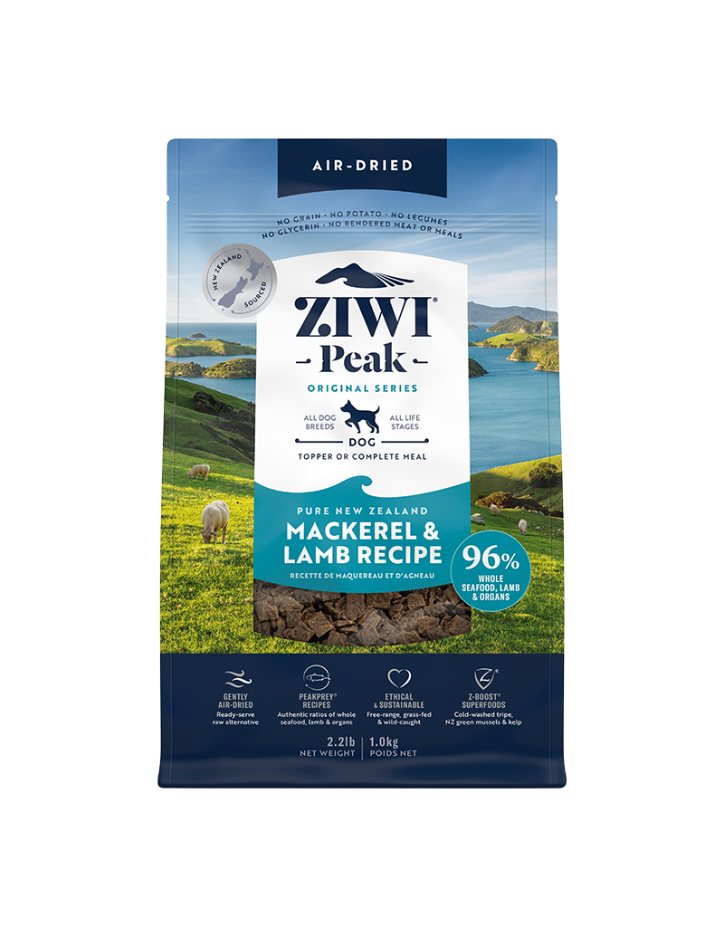 Ziwi Peak Ziwi Peak Mackerel & Lamb Recipe Air Dried Dog Food 2.2LB