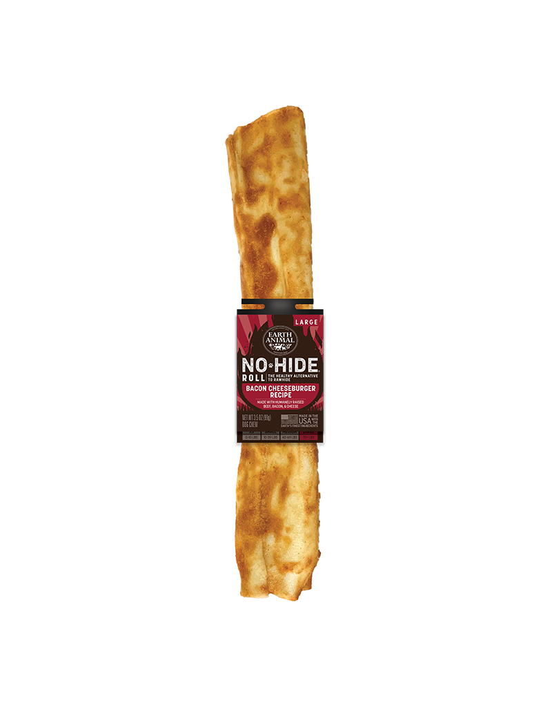 Earth Animal Earth Animal No-Hide Bacon Cheeseburger Roll For Dogs 11"