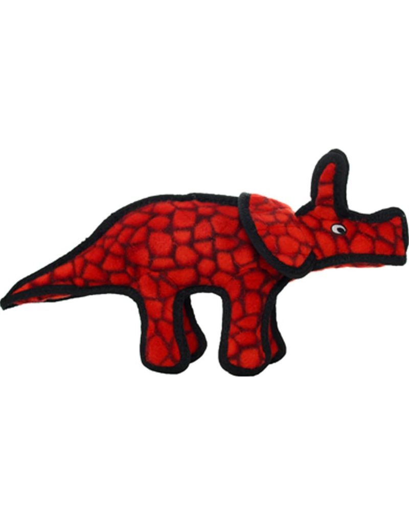 Tuffy Jr Dinosaur Triceratops, Durable, Squeaky Dog Toy