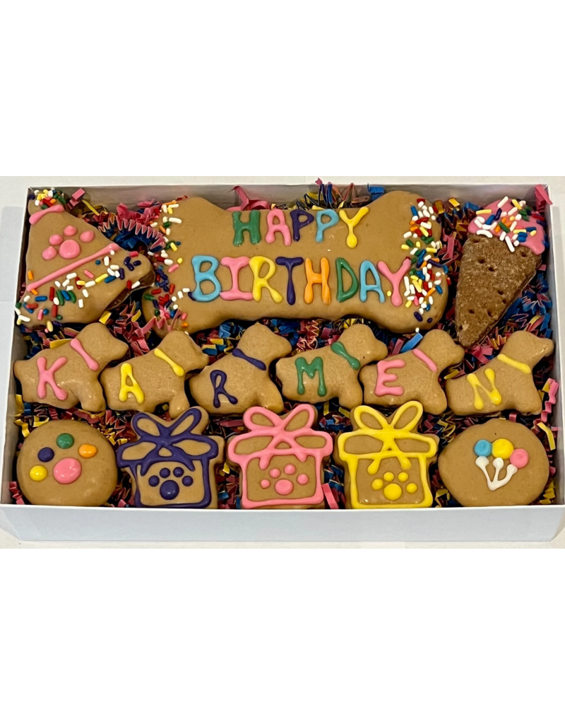 Delco Peanut Butter Happy Birthday Dog Treat Gift Box