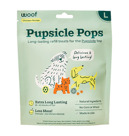 woof WOOF Large Chicken & Peanut Butter Pupsicle Pops For Dogs 8oz