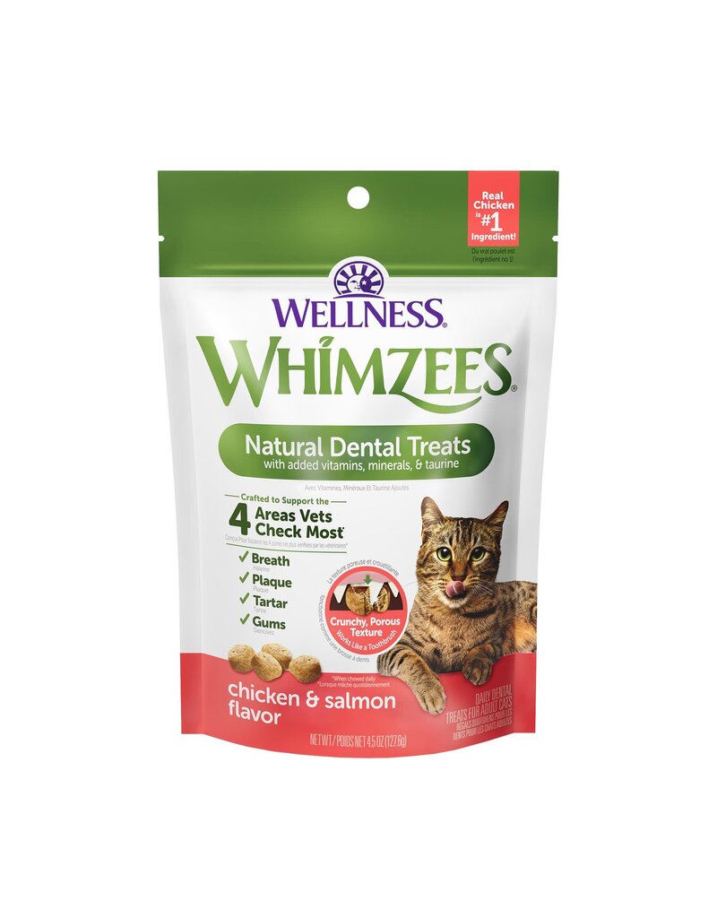 WHIMZEE Whimzees Dental Chicken & Salmon Cat Treats 4.5oz