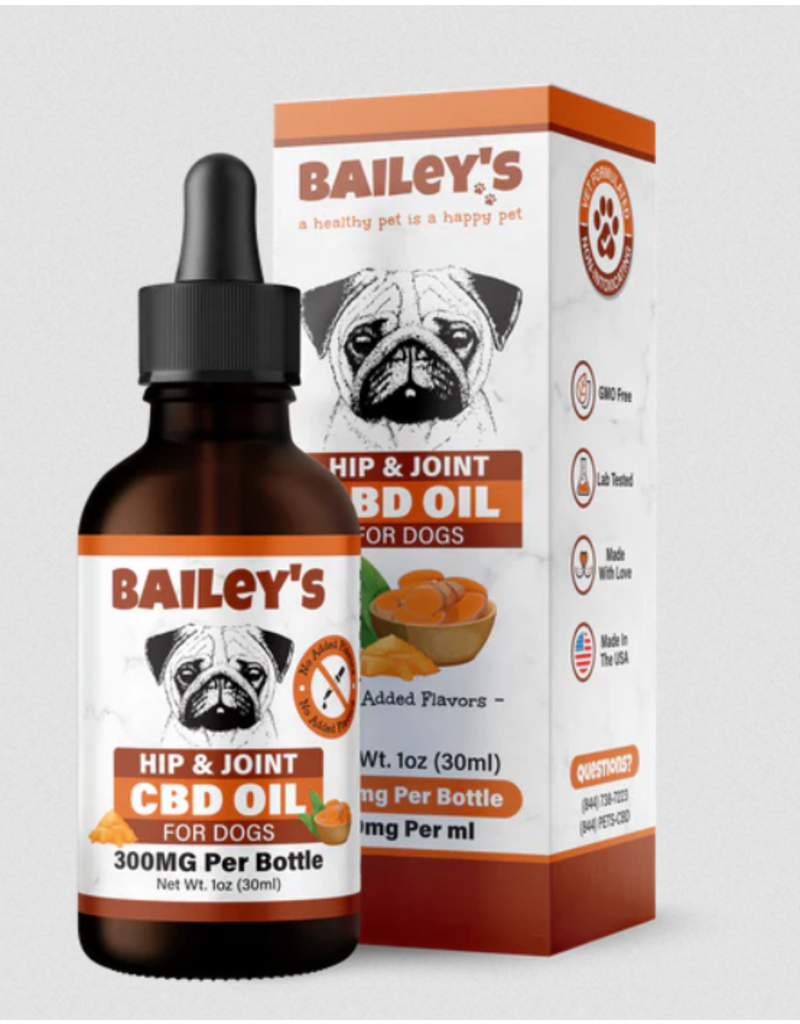 Bailey's Hip & Joint CBD Oil For Dogs 300mg