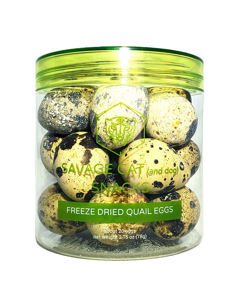 Savage Cat Freeze Dried Quail Eggs For Cats & Dogs 2.75oz