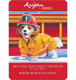 Rawz Rawz Aujou Aku Tuna, Beef & Beef Liver Recipe Wet Dog Food 2.46oz
