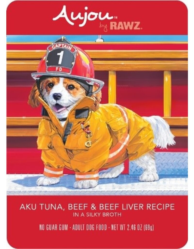 Rawz Rawz Aujou Aku Tuna, Beef & Beef Liver Recipe Wet Dog Food 2.46oz