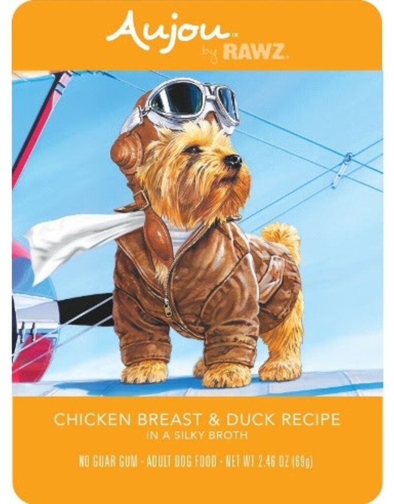 Rawz Aujou Chicken Breast & Duck Recipe Wet Dog Food 2.46 oz