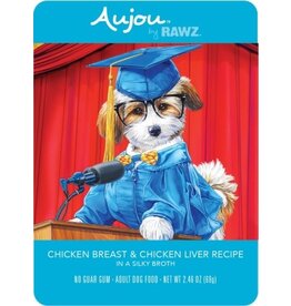 Rawz Rawz Aujou Chicken Breast & Chicken Liver Recipe Wet Dog Food 2.46 oz