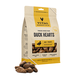 Vital Essentials Vital Essentials Freeze Dried Duck Heart Treats For Dogs 10oz