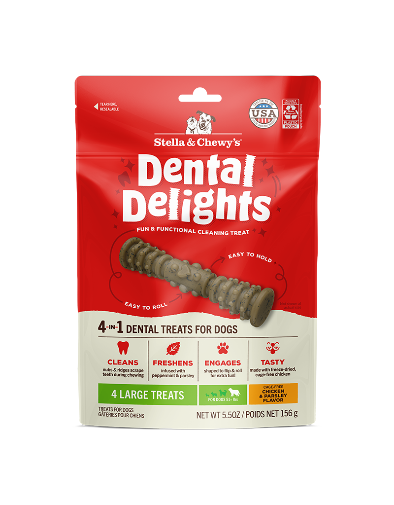Stella & Chewy's Stella & Chewy's Dental Delights Large 4 Pack Dog Dental Treats