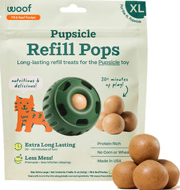WOOF Extra Large Peanut Butter & Beef Refill Pops For Dogs 6oz