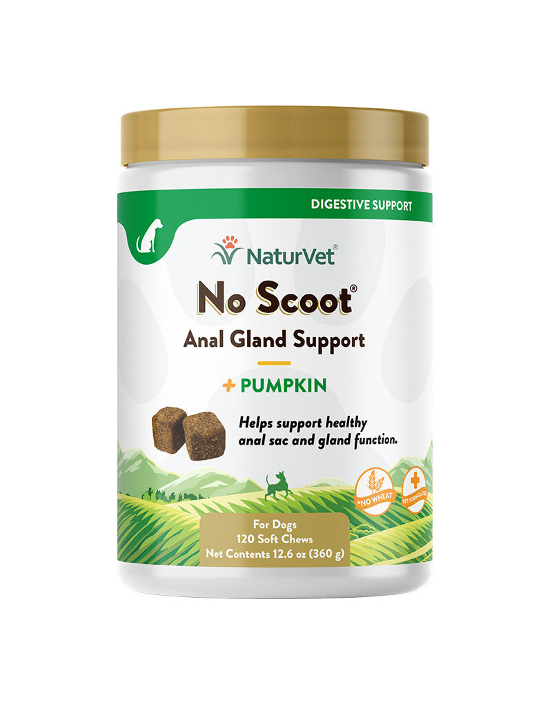 Naturvet Dog No Scoot Pumpkin Chew 120 Count