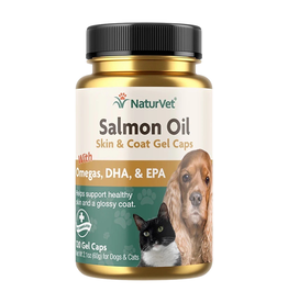 NaturVet NATURVET DOG SALMON OIL GEL CAP 120 COUNT