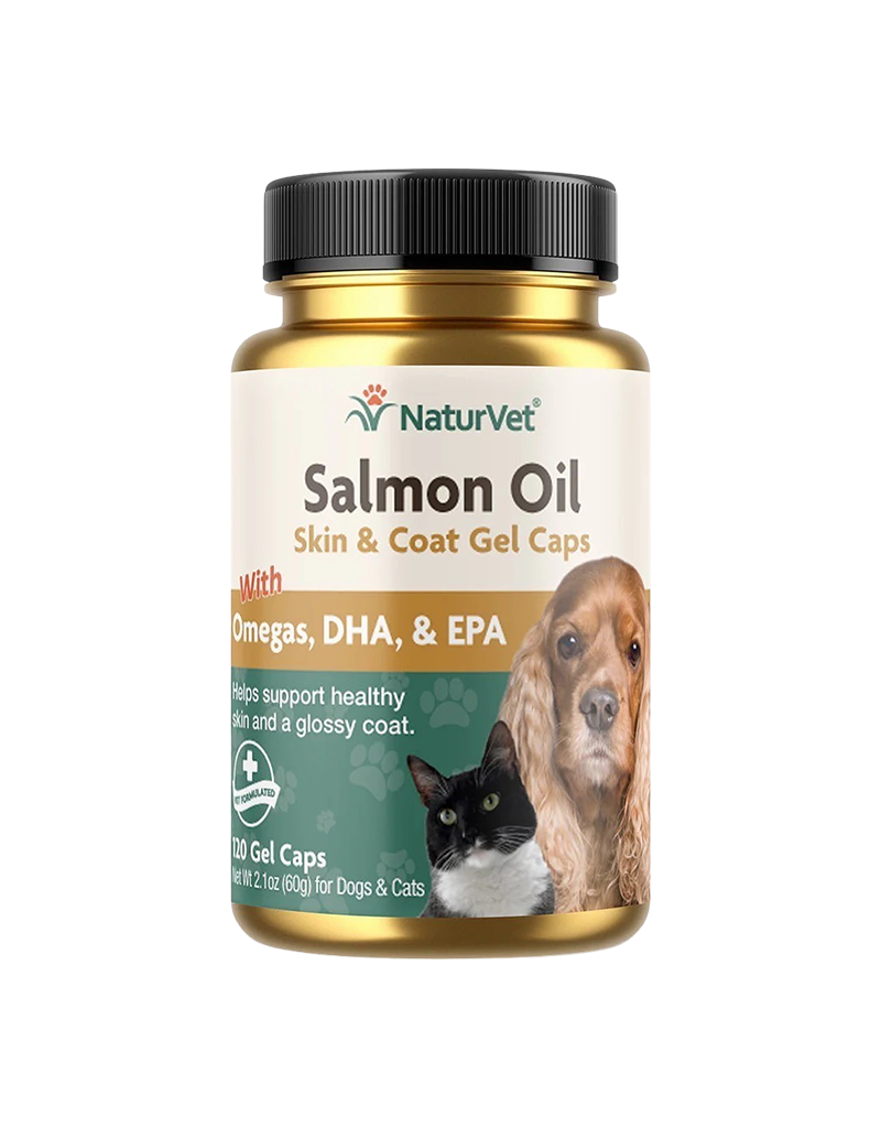 NaturVet NATURVET DOG SALMON OIL GEL CAP 120 COUNT