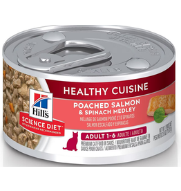 Hills Science Diet Healthy Cuisine Poached Salmon & Spinach Melody Cat food 2.8oz (10448)