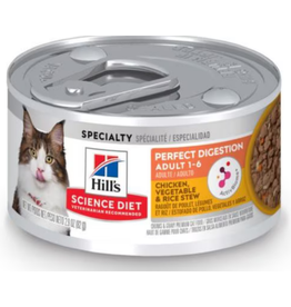 Hills Science Diet Perfect Digestion Cat Food Chicken, Vegtable and Rice stew 2.8oz (605837)