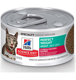 Hills Science Diet Cat Food Perfect Weight Liver & Chicken Entree 2.8oz (2974)