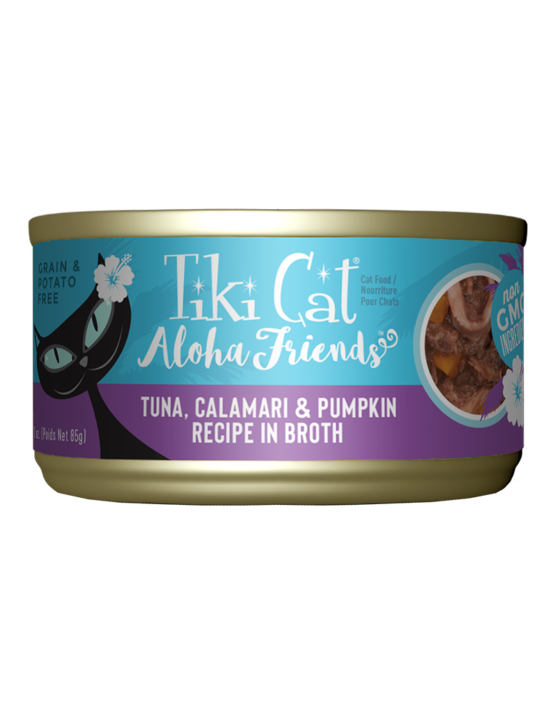 Tiki Cat Aloha Friends Tuna, Calamari & Pumpkin Canned Cat Food 3oz