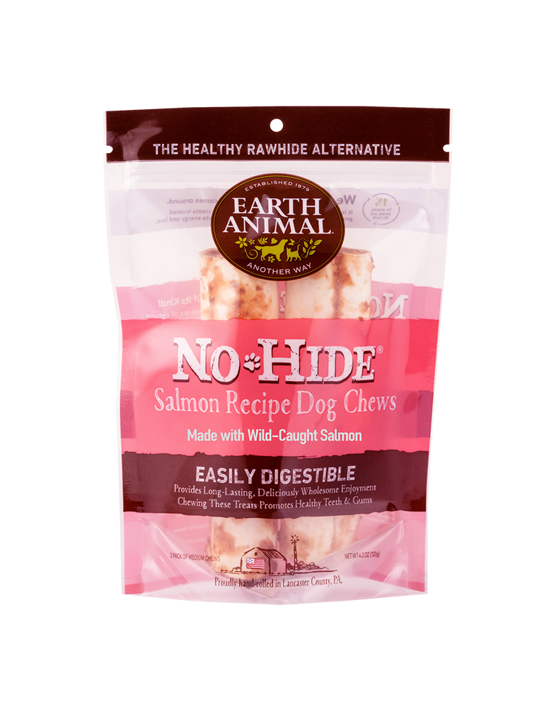 Earth Animal Earth Animal No-Hide Salmon Rolls For Dogs 7" 2 Pack