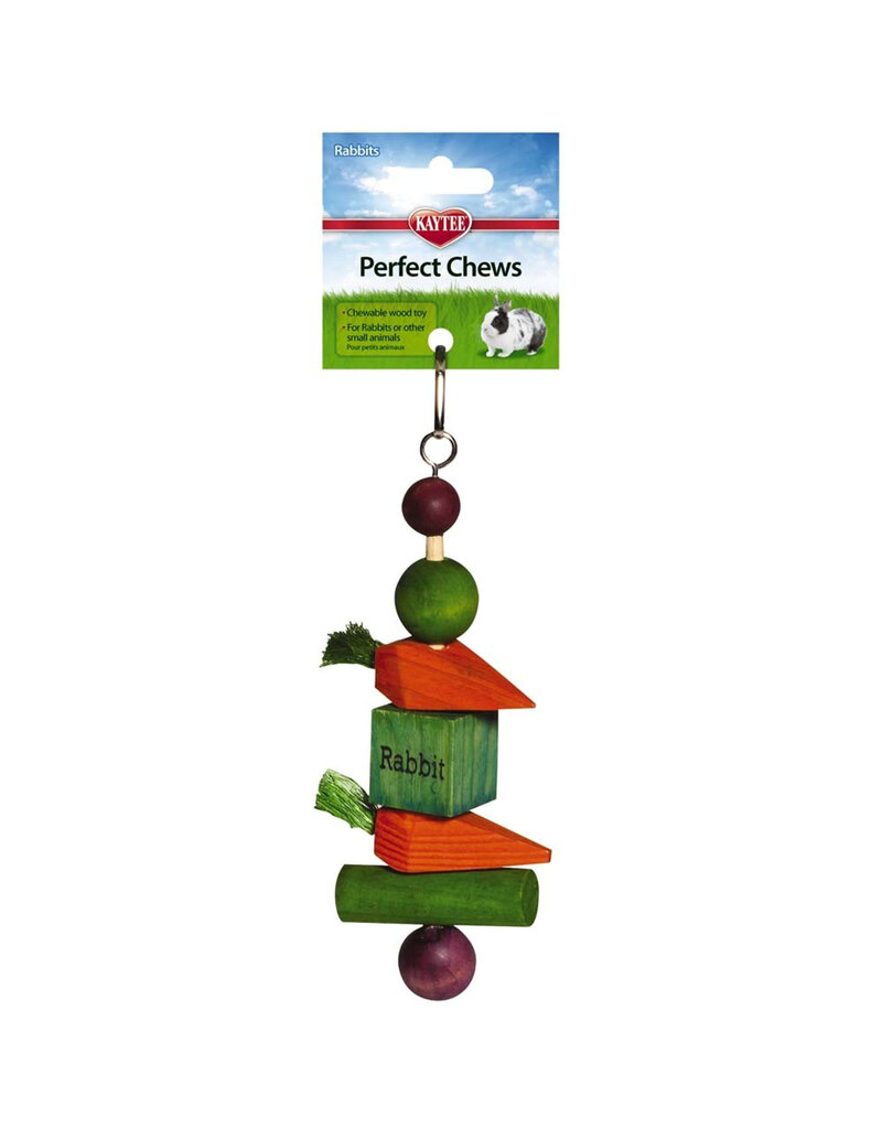 Kaytee Perfect Chews Rabbit Ka-Bob Colorful Wooden Toy for Small Animals
